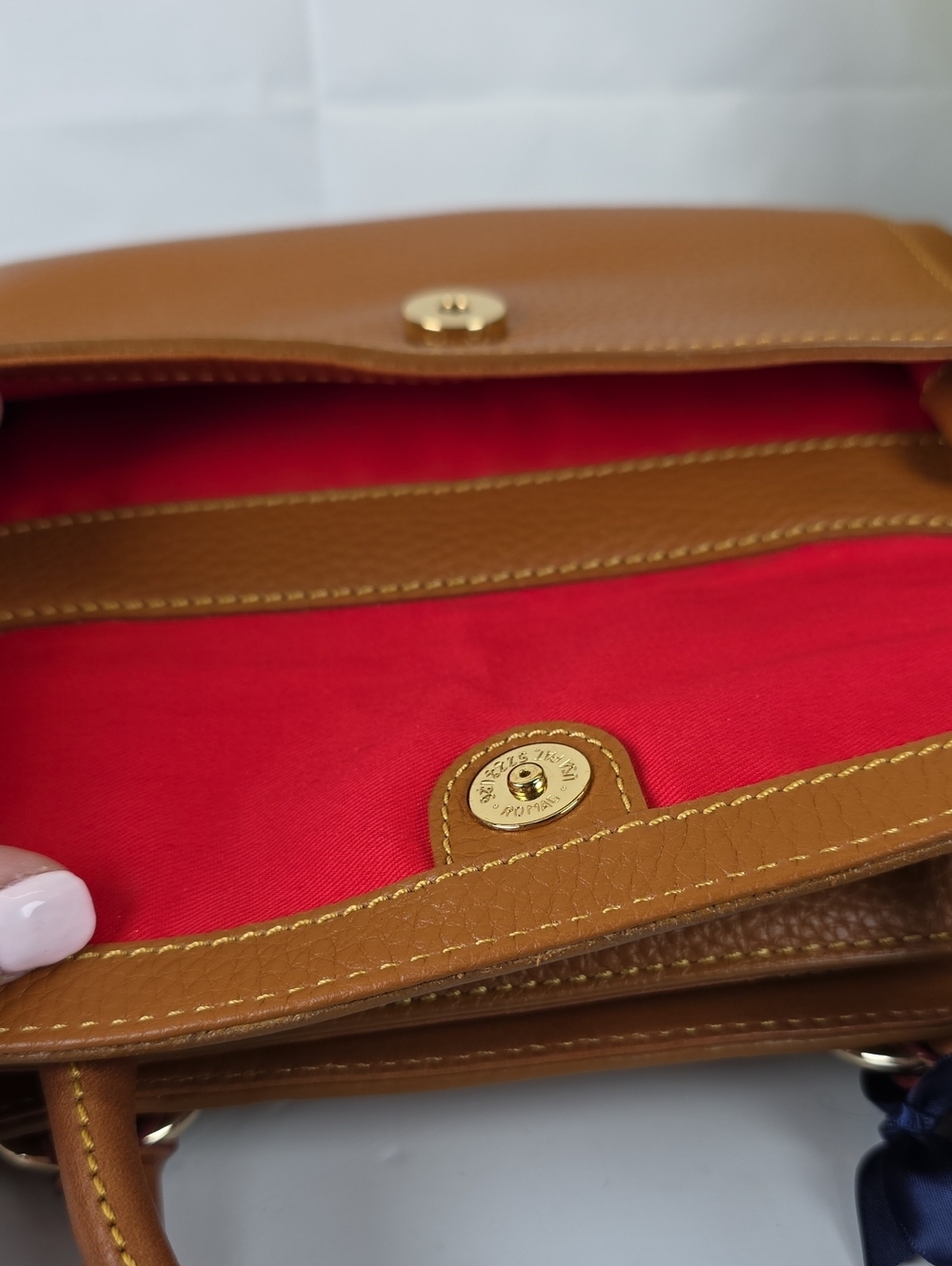 Dooney andβ Bourke Caramel Tan Brown Pocket Satchel Hand Shoulder bag Set NWT - Picture 5 of 13